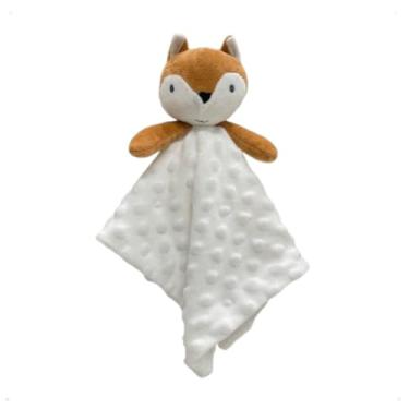 Imagem de Naninha Para Bebê Com prendedor de Chupeta Minha Primeira Naninha - Laço Bebe (Raposa Branca)