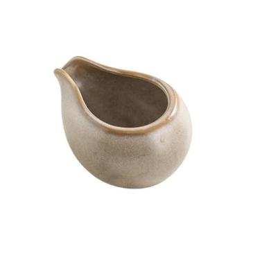 Imagem de Molheira Molheira de cerâmica Recipiente para molho de pimenta preta Pote de leite de cerâmica Pote de leite para café Pequeno pote de leite Mini pote de leite Jarra de Molheira(Beige)