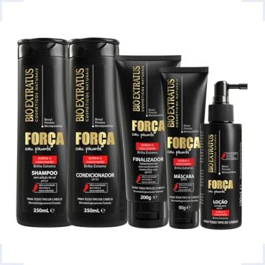 Imagem de Kit Bio Extratus Força com Pimenta (Shampoo, Condicionador 350ml, Finalizador, Loção e Máscara 90g)
