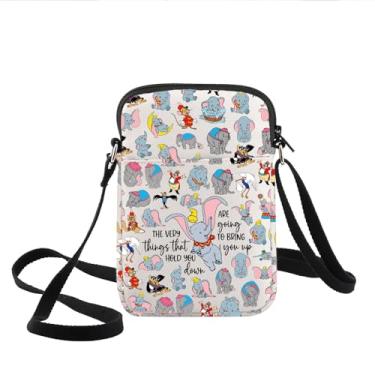 Imagem de KEYCHIN Bolsa transversal com elefante, estampa de elefante, presentes com desenho animado "Are Going To Boring You", mercadoria de filme de desenho animado, Are Going Cb