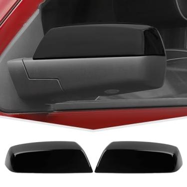 Imagem de Amayum Capa de espelho retrovisor, capa de proteção para espelho retrovisor, acessórios externos compatíveis com Chevrolet Silverado e GMC SIERRA 2014-2018