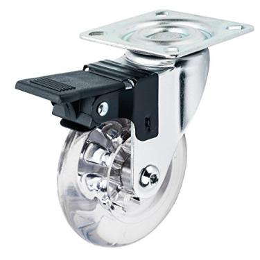 Imagem de Rodizio Giratório Gel Placa Com Freio 75 MM - Schioppa