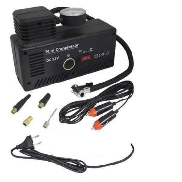 Imagem de Mini Compressor Ar Automotivo Elétrico E 12V Multifunção - Importway