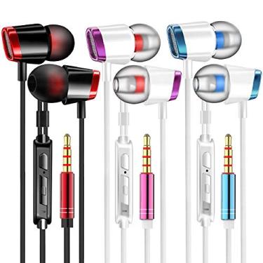 Imagem de Fones de ouvido V4, fones de ouvido com fones de ouvido, iluminação de ruído, alta definição, estéreo para Samsung, iPhone, iPad, iPod e Mp3 Players, Mixed