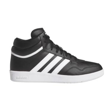 Imagem de adidas Tênis de basquete unissex adulto Hoops 4.0 cano médio, Preto/branco/preto, 37 BR