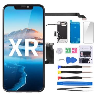 Imagem de CYKJGS Para Iphone Xr Substituição De Tela 6.1" Montado Com Fone Ouvido Lcd 3D Alto-Falante Kit Ferramentas Reparo Completo Protetor Sensor Luz Ambiente Proximidade A1984 A2105 A2106 A2108