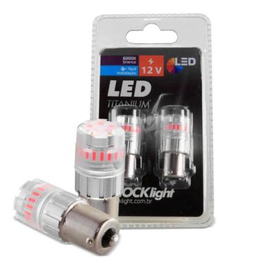 Imagem de Kit Lâmpadas LED Vermelha 1156 6/9 Titanium SMD-4014/3030 1 Polo 12V S