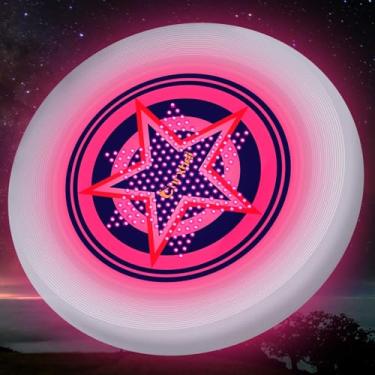 Imagem de ZhaoJum Disco voador brilhante de 49 LEDs - Brinquedo de disco recarregável com 3 modos inteligentes, design profissional de 175 g para jogos noturnos de praia/acampamento/quintal