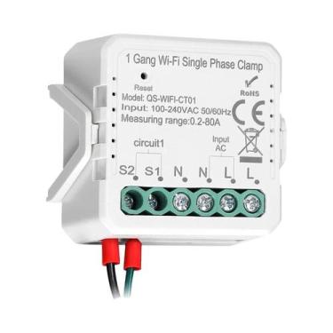 Imagem de Medidor De Energia Inteligente Wifi 80A 1/2 Gang Tuya PV Solar Monitor