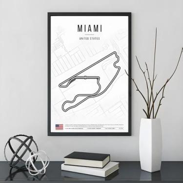 Imagem de Monaco Miami Fórmula 1 Pista Poster Arte De Parede Sem Moldura Para Sa