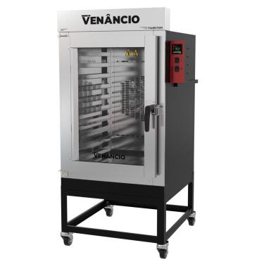 Imagem de Forno Industrial Turbo Elétrico Venâncio Twister 10 Esteiras Exterior e Interior em Aço Carbono com Cavalete Monofásico 220V FVT10E