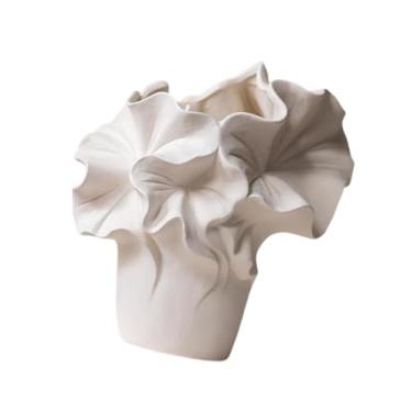 Imagem de IEUDNS Vaso de cerâmica para flores, vaso de porcelana fosca, elegante suporte para plantas, arranjo floral para mesa de casamento, decoração de fazenda, Style E