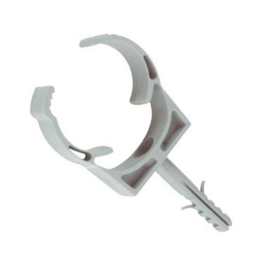 Imagem de Abraçadeira com Bucha B 3/4" Cinza para Fixação de Eletrodutos - Tramo