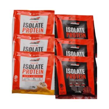 Imagem de Combo Whey Protein Isolado Sache 30g Sabores Baunilha (3un) e Chocolate (3un)