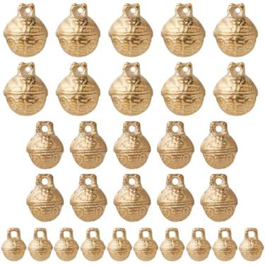 Imagem de CREATCABIN 30 pingentes de sino de latão vintage mini pingentes de latão para cães coleira para animais de estimação artesanato mini pingente de artesanato faça você mesmo joias para colar, pulseira