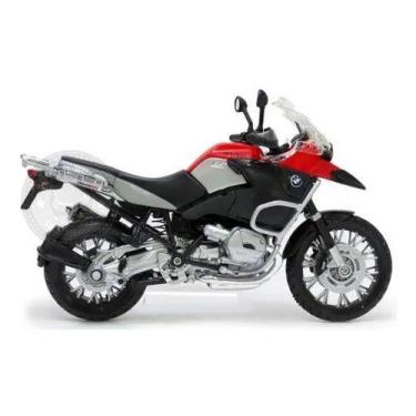 Imagem de Miniatura Moto Bmw R1200 Gs  Maisto 1/12, Preto, Vermelho