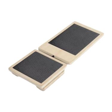 Imagem de menolana Ferramenta de prancha de equilíbrio de tornozelo, maca de postura de madeira para pés, prancha compacta antiderrapante para treinamento de equilíbrio,