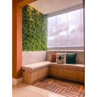 Imagem de Plantas Decoração Jardim Vertical Proteção Uv Placas 4 Unid - REVEST3D