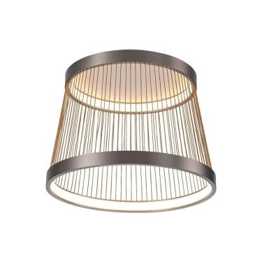 Imagem de Plafon Nordecor Beys 2939 Led Bivolt Cinza-dourado 3000K