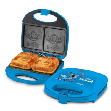 Imagem de Sanduicheira Elétrica Mallory Stitch – Placas com Design Exclusivo, Superfície Antiaderente, Luzes LED, Alça com Toque Frio e Trava de Segurança - 220V