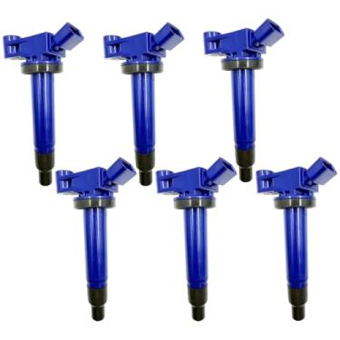 Imagem de N51WSTAR Conjunto de 6 pacotes de bobina de ignição de desempenho compatíveis com Lexus ES300 RX300 Toyota Avalon Camry Highlander Sienna 3.0 V6 1MZ Substituição para 90919-02234 UF267