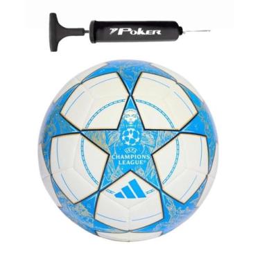 Imagem de Kit Bola Adidas Futebol de Campo UCL Champion League Training + Bomba 