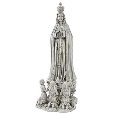 Imagem de Design Toscano Estátua de Nossa Senhora de Fátima, pedra antiga, grande