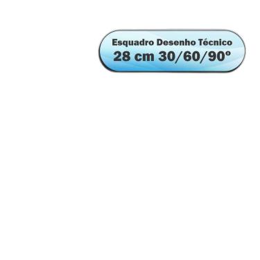 Imagem de Esquadro Acrílico 30 º Graus Desenho Técnico 28 Cm - Fênix