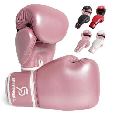 Imagem de SAEEPABUL Luvas de boxe S200 para homens e mulheres, adequadas para boxe, kickboxing, artes marciais mistas, Maui Thai MMA, bolsa pesada, treinamento de luta, rosa, 293 g