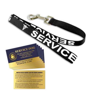 Imagem de Coleira para cães de serviço WORKINGSERVICEDOG.COM com 5 Law Cards
