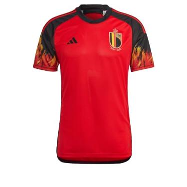 Imagem de Camiseta Adidas Bélgica 2022 P Masculino - Vermelho e Preto