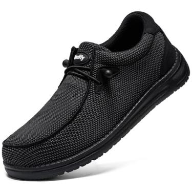 Imagem de Tinefiy Sapatos femininos com bico de aço, leve, com amortecimento de ar, confortável, antiderrapante, indestrutível, à prova de perfuração, tênis de trabalho, 18preto, 38