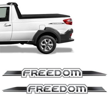 Imagem de Par Emblema Freedom Fiat Strada 2019/2020 Adesivo Lateral - SPORTINOX,