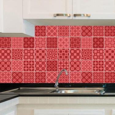 Imagem de Adesivo de Azulejo - Ladrilho Hidráulico - 15cm x 15cm - 24un - 070Azp