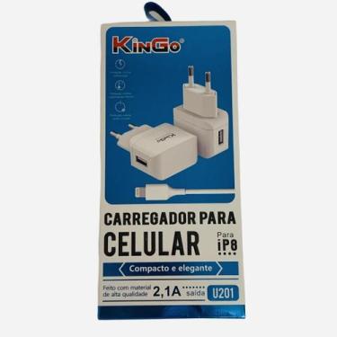 Imagem de Kit Cabo Carregador Iphone 2.1 Kingo U201