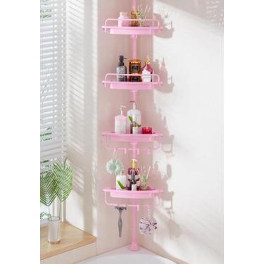 Imagem de Corner Shower Caddy SBart Sturdy Pink 4 camadas em aço inoxidável - WS