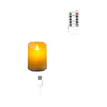 Imagem de Velas LED Com Controle Remoto E Carregamento USB, Velas Dançantes Reca