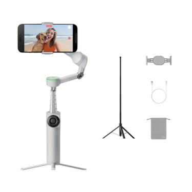 Imagem de Insta360 Pacote esportivo Flow 2 Pro cinza – Gimbal de telefone AI dobrável, estabilização de 3 eixos, faixas em mais de 200 aplicativos com Apple DockKit, Throwpod, multipessoas e rastreamento