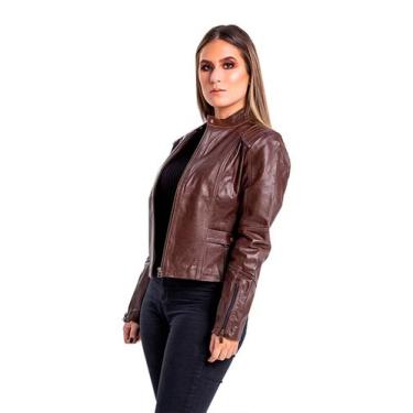 Imagem de Jaqueta de Couro BX Marrom Café - Parra Couros, EG