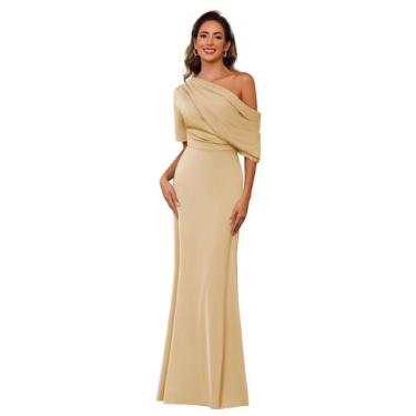 Imagem de Vestido Mãe da Noiva BITALY Gold Satin Mermaid 16W