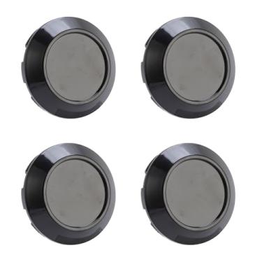 Imagem de Generic Tampas Centrais Roda, Comprovante de Arranhões 4pcs Tampas Centrais de Aro de 76 Mm de Diâmetro Externo para Carros (Preto)