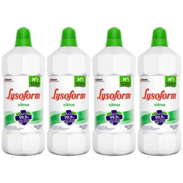 Imagem de Kit 4 Desinfetante Lysoform Uso Geral Citrus 1l
