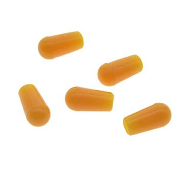 Imagem de KAISH Pacote com 5 tampas de plástico American Thread de 3 vias para interruptores Les Paul com interruptor âmbar