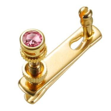 Imagem de Afinadores finos para violino, corda de violino, afinador fino, ajustador de parafuso, acessórios musicais para violinos 1/2, resina rosa (pedra rosa 05)