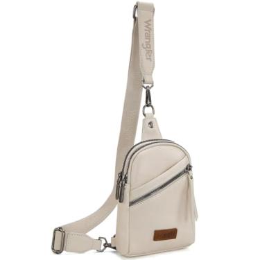 Imagem de Wrangler Bolsa tiracolo feminina pochete para viagens, Urbano-bege, 5.5" (W) x 1.75" (D) x 7" (H)