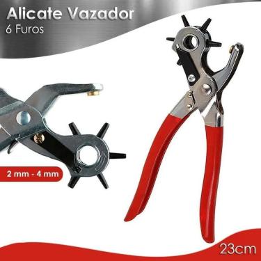 Imagem de 2X Alicate Vazador Furador Chinelo Couro Eva Cinto 6 Furos A