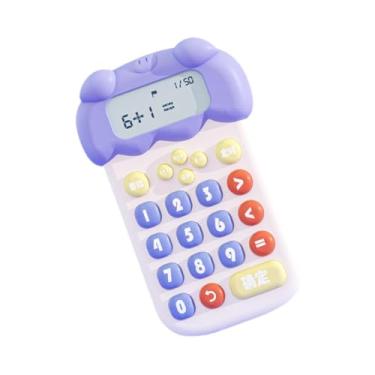 Imagem de YIJU Calculadora infantil fofa, máquina de educação infantil, auxílio para ensino, calculadora em formato de dinossauro para, Azul