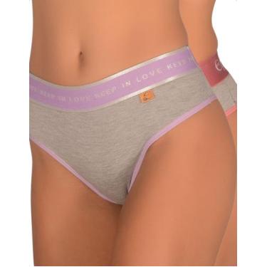 Imagem de Kit 2 Calcinha Cós Alto Elástico Confortável Lingerie Feminina Moda In