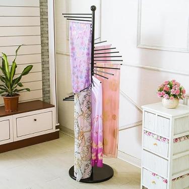 Imagem de Cabides independentes para calças, organizador de cachecol de metal com 30 varões, suporte de gravata em espiral Hijab prateleiras que economizam espaço para casa, loja de roupas e uso comercial