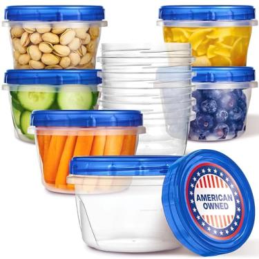 Imagem de Stock Your Home 16oz Plastic Containers with Twist Top Lids (10 Pack), 2 Cup Freezer Containers with Lids for Leftover Food, Airtight Reusable Soup Containers with Lids, Microwave and Dishwasher Safe